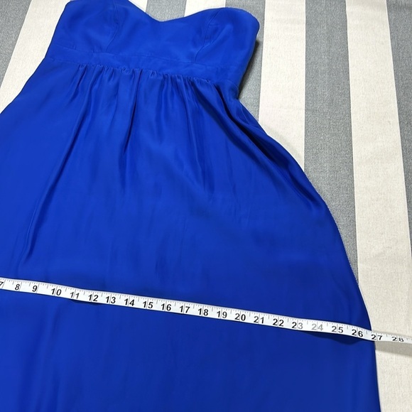 Felicity & Coco Womens Blue Empire Waist Maxi Dress Sleeveless Spaghetti LP - Picture 9 of 11